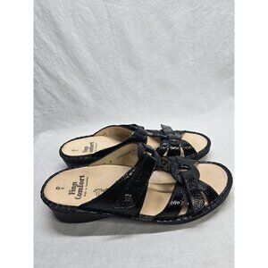Women's Finn Comfort Patented Leather Cebu Comfort Sandals- UK Sz 8 D/ USA 10.5